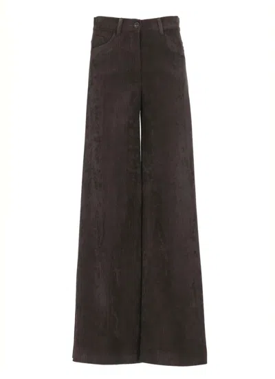 D Exterior Corduroy Palazzo Pants In Brown