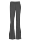 D Exterior Trim-detail Trousers In Gray