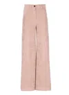 D Exterior Corduroy Palazzo Trousers In Pink