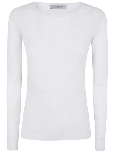 D Exterior D.exterior Tulle Round Neck Sweater In Gold