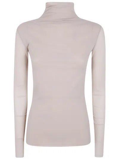 D Exterior D.exterior Tulle Turtle Neck Sweater In Neutral