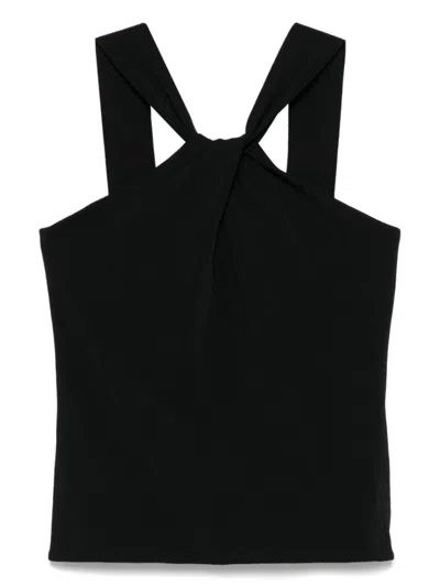 D EXTERIOR DEXTERIOR TWISTED BACK TOP IN SOFT VISCOSE BLEND