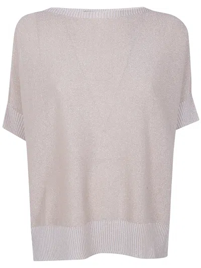 D Exterior D. Exterior Vanise` Lux Oversized Short Sleeves Sweater In Brown