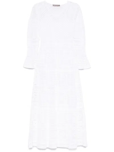 D EXTERIOR D.EXTERIOR WHITE COTTON LONG DRESS