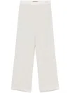 D Exterior Dexterior Wide-leg Green Trousers With Cuffed Hem In Neutral