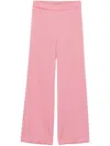 D Exterior Dexterior Wide-leg Pink Trousers With Soft Texture In Pink