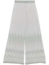 D Exterior Dexterior Wide-leg Trousers With Textured Zigzag Pattern In Gray