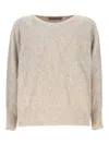D Exterior Diamond-pattern Sweater In Neutral