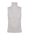 D Exterior D.exterior Rhombus Sequins Slim Top In Neutral