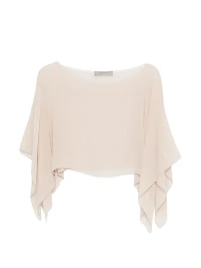 D Exterior Draped Cape Top In Neutral