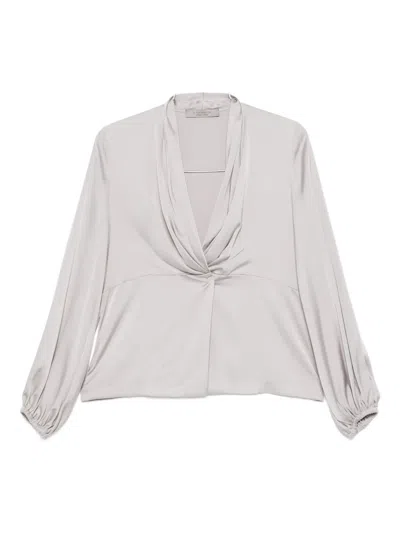 D Exterior Draped Top In Gray