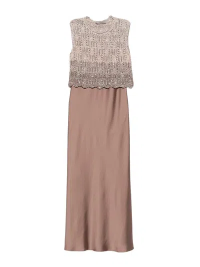 D Exterior Dress In Brown
