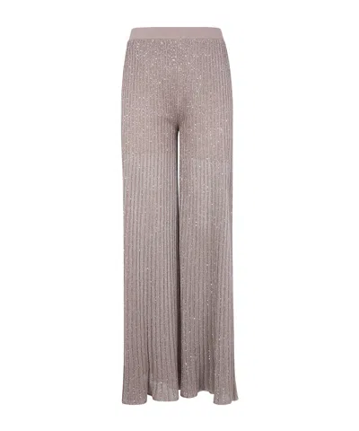 D Exterior Elastic Waist Casual Pants In Gray