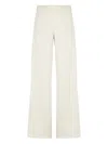 D Exterior Elastic-waistband Satin Trousers In Neutral