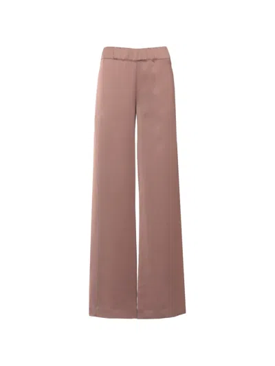 D Exterior Elasticated Palazzo Pants In Metallic