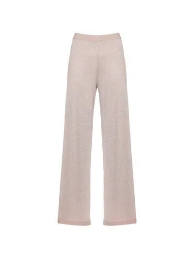 D Exterior Elasticated Palazzo Pants In Red