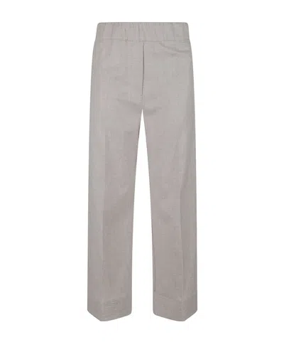 D Exterior Wide-leg Casual Pants In Gray