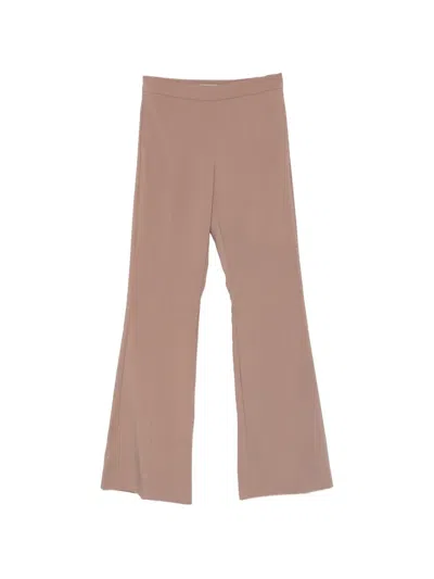 D Exterior Flared Trousers In Brown