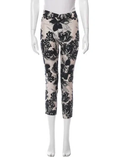 Pre-owned D Exterior Floral Print Skinny Leg Pants In Multi