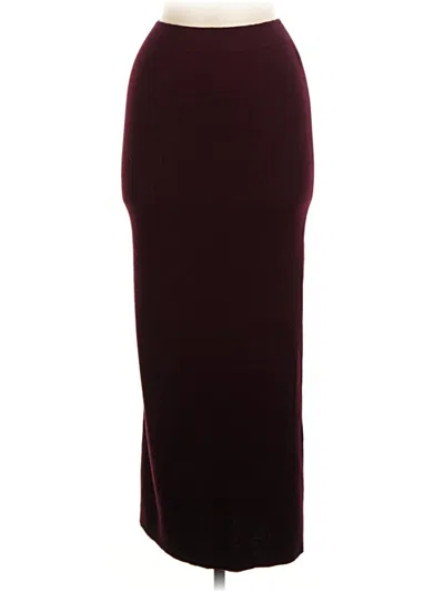 Pre-owned D Exterior Formal Skirt In Burgundy