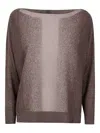 D Exterior Funded Lux Long Sleeves Oversized T-shirt In Nude & Neutrals