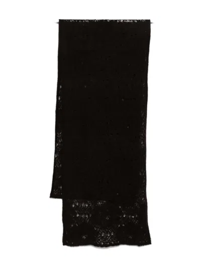 D EXTERIOR GRAY LACE SCARF IN WOOL