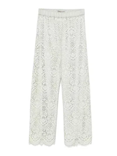 D Exterior Green Lace Trousers