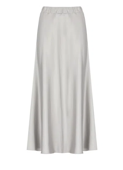 D Exterior D. Exterior Grey Satin Skirt