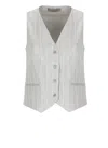 D Exterior D. Exterior Grey Viscose Vest In Grey