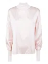 D Exterior D.exterior Satin Tunic Merinos Blouse In Pink