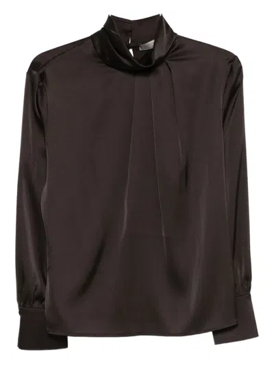 D EXTERIOR HIGH-NECK BLOUSE