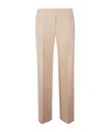 D Exterior Centre-crease Tailored Trousers In Brown