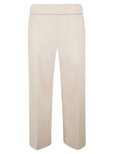 D EXTERIOR HIGH-WAIST EMBELLISHED TROUSERS