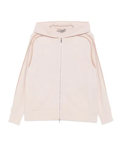D EXTERIOR HOODED ZIP-UP CARDIGAN