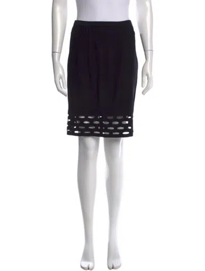 Pre-owned D Exterior Knee-length Skirt In Black