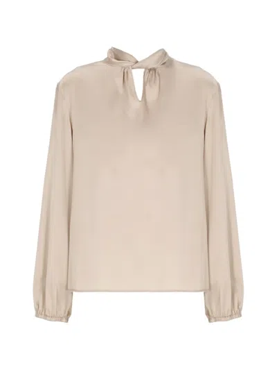 D Exterior Knot-detail Blouse In Pink