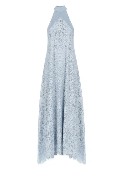 D Exterior Light Blue Lace Dress