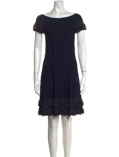 Pre-owned D Exterior Lace Mini Dress In Blue