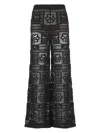 D Exterior Lace-paneled Trousers In Black