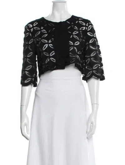 Pre-owned D Exterior Lace Pattern Jacket W/ Tags In Black