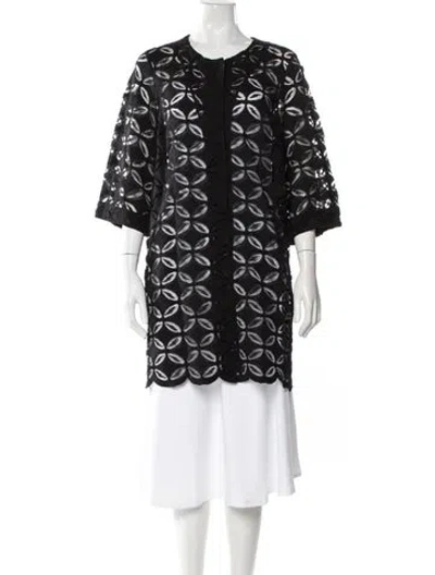Pre-owned D Exterior Lace Pattern Knee-length Dress In Black