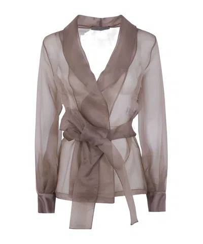 D Exterior Lace-up Casual Jacket In Multi