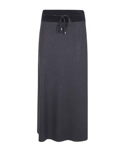 D Exterior Lace-up Detail Skirt In Red