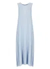 D Exterior Long Viscose Dress With Sequins In Blue