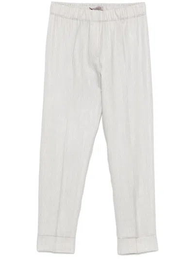 D Exterior Light Grey Trousers With Elasticated Waistband