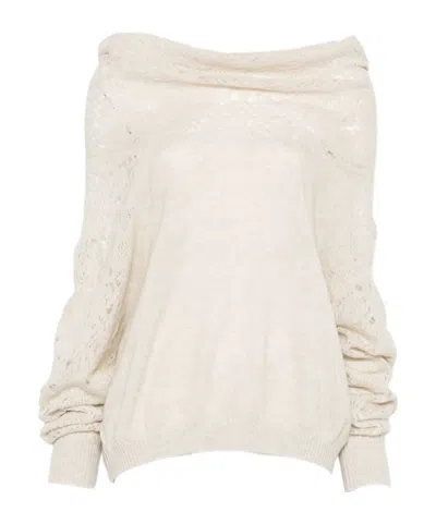 D EXTERIOR LONG-SLEEVED RIBBED SWEATER