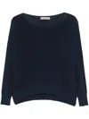 D-exterior D. Exterior Long Sleeves Oversized T-shirt By D. Exterior In Blue