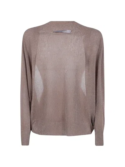 D Exterior Lurex-embellishment Cardigan In Neutral