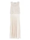 D Exterior D. Exterior Maxi Dress With Crew Neck In Neutral