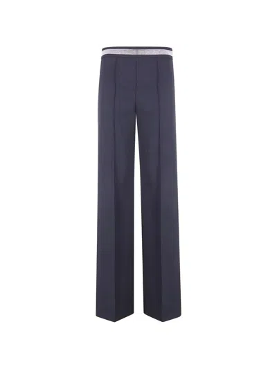 D Exterior D. Exterior M-cady Straight Trousers In Blue